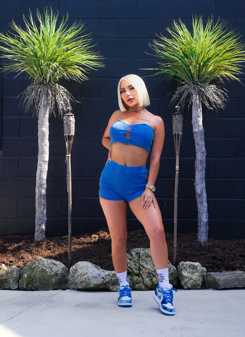 Denim me forever two piece set